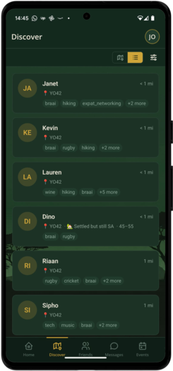 Howzit app screenshot