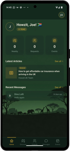 Howzit app screenshot